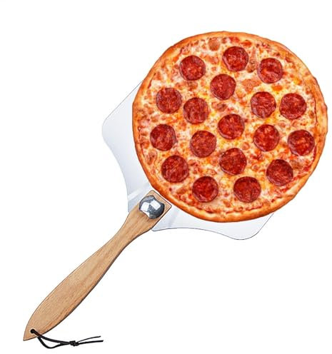 Peel Pizza In Alluminio - Paddle Per Buccia Pieghevole Per Pizza, Manico In Legno Per Pizza | Spatola Di Pizza Con Impugnatura In Legno Pieghevole, Paddle Pizza In Metallo Pieghevole Grande Lavabile P