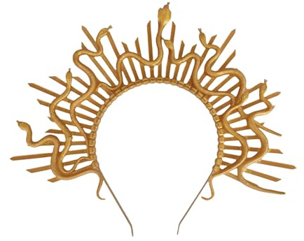 [Kfwfuaee] Mehrzweck-elegante Medusa-Schlangenkrone, Halloween-Haarschmuck und Maskerade-Kostüm