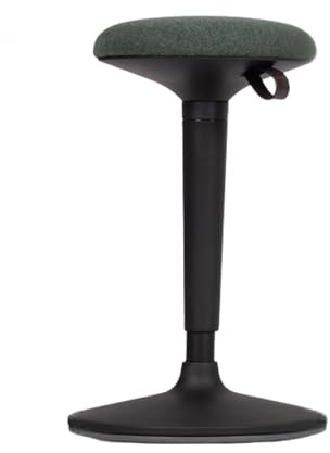 YOS S1| Ergonomischer Bürohocker mit Balance Effekt – Höhenverstellbarer Stehhocker für dynamisches Sitzen| Bürohocker mit flexiblem Standfuß | Schreibtisch Hocker (Grün)