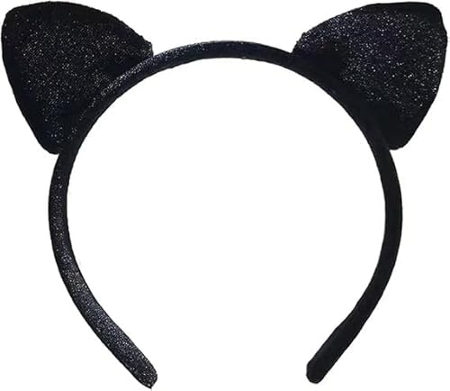 LUYANFX Katzenohren Haarreif Katze Ohren Stirnband Headband Haarband Katzen Haarreif für Halloween Karneval Kostüm Cosplay Party für Kinder Erwachsene (B)