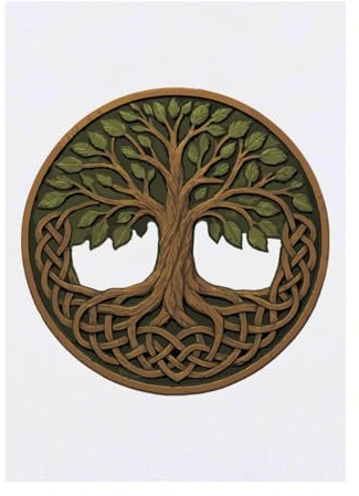 Azeeda 'Celtic Tree of Life' Temporary Tattoo - A6 (TO00088299) | Water Resistant Skin Safe Transfer for Parties, Costumes and Gifts