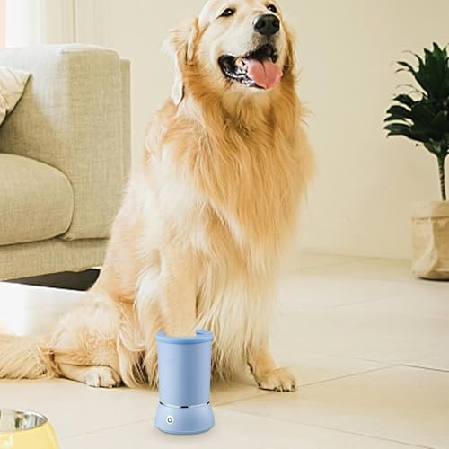 Limpiador de patas de mascotas USB, lavadora automática para perros, cómoda limpieza de patas, perfecto limpiador de razas grandes, lavadora eléctrica de pies de alta resistencia para esquimales