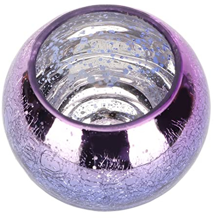 ZJchao Candelador de Vidrio, Soporte de Luz de té con Material de Vidrio Candelador de té Candeladores Votivos de para Decoración de Escritorio, Decoración de Velas, de Estantes y Más (Gradiente de