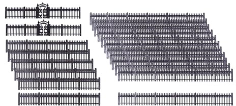 TAIZhiChen Kit di Recinzione e cancello in Ho, Decorazione 1/87, Set da 20 Pezzi, recinzioni per diorami, Giardino delle Fate, modellini di Treni