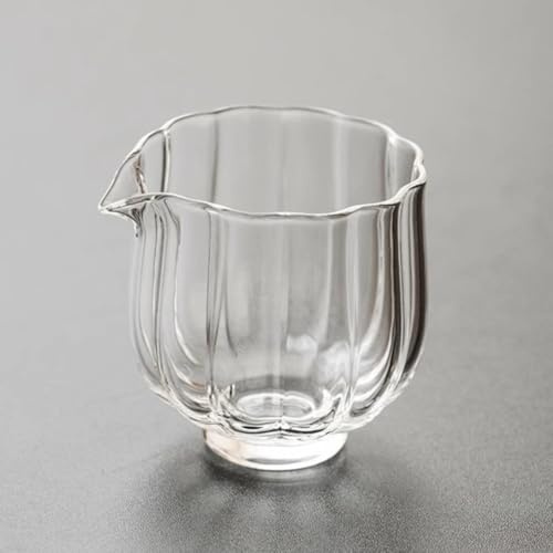 LEEDJUINE kronblad glas rättvisemugg, 110 ml 105 g, hög temperaturbeständighet borosilikat te ceremoni tedispenser