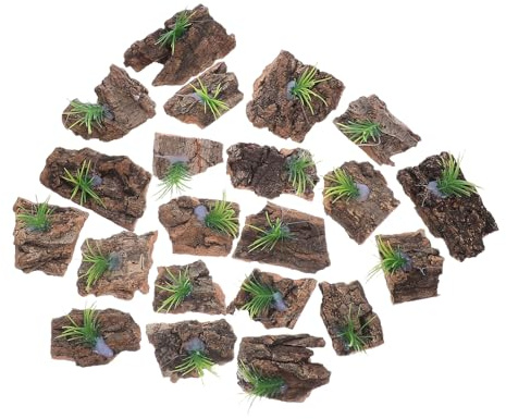 COLLBATH 24 Pezzi Corteccia Naturale per Terrari Rettili – Substrato e Nascondiglio per Gechi, Lucertole e Serpenti – Decorazione per Habitat Vivarium con Elementi per Arrampicata