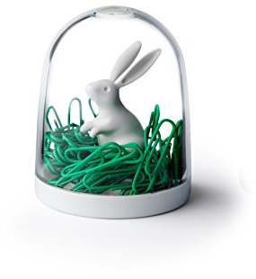 Qualy QL10130 Büroklammern-Aufbewahrung Bunny In The Field