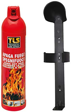 Apaga Fuegos Extintor Portatil 500 ml con soporte para coche, caravana, barco, hogar