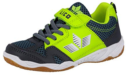 Lico Sport VS Unisex Kinder Hallenturnschuh, Anthrazit/ Lemon, 31 EU