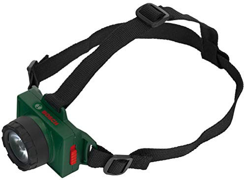 Theo Klein 8758 Bosch Kopflampe mit verstellbarem Kopfband I Batteriebetrieben I Stirnpad I Maße: 7 cm x 7 cm x 2 cm I Spielzeug für Kinder ab 3 Jahren