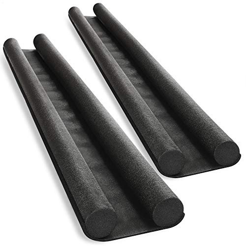 COM-FOUR® 2X Zugluftstopper für die Tür - Türbodendichtung - Luftzugstopper mit Doppeldichtung - Schutz vor Luftzug und Lärm - 86 cm