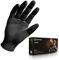 MERCATOR MEDICAL GoGRIP+ Nitrilhandschuhe, puderfrei, latexfrei, Diamantstruktur, Größe: M – 50 Stück, Kolor: GoGrip, Schwarz