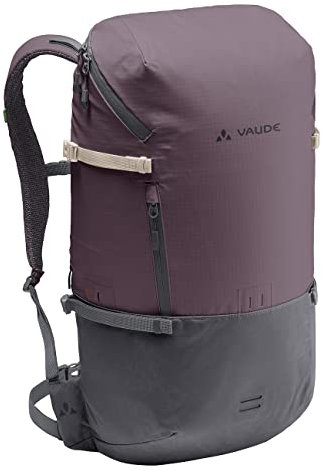 VAUDE Cityrucksack CityGo lila 30 L, wasserdichter Rucksack Damen & Herren, leichter Daypack für Städtetrips mit Laptop-Fach, Rolltop Rucksack ideal für den urbanen Alltag