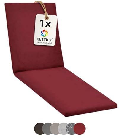 KETTtex Auflage Liege 200x60x4cm, rubinrot