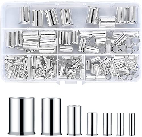 woshilaoDS 180 Pièces Embouts de Câbles Non Isolés, Connecteurs Bout à Bout de Câble, Terminaison à Sertir, Cosses de Câble en Cuivre, pour Projets Électriques, 4/6/10/16/25/35/50/70 mm²