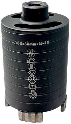 EDW Premium Diamant-Dosensenker Ø 68 mm mit M16 Aufnahme, 80mm Nutzlänge Dosenbohrer Turbo-Segmentiert für Mauerwerk, Kalksandstein, Ziegel, Poroton