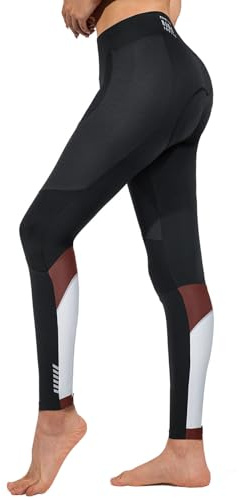 Santic Fahrradhose Lang Damen Gepolsterte Winter Thermo Leggings Radlerhose Radhose Radsport Lange Hosen Tights Elastische Schnell Trocknend
