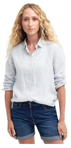 Barbour Damen Marine Relaxed Langarmshirt Chambray Stripe, Chambray Streifen, 42