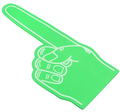 PATIKIL Riesiger Schaumstofffinger 18 Zoll, Eva DIY Blanko Schaumstoffhand Cheerleading Lebendige Farbe für Feier, Pom Poms, Sportveranstaltungen, Spirit Games, Party, Grün