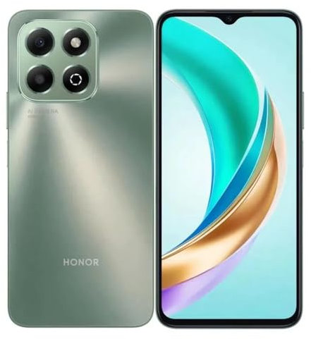 HONOR Smartphone X6B 4/128Go, 4G, Batterie 5200 mAh, Appareil Photo Principal 50 MP, Extension de mémoire jusqu'à 8 Go, MediaTek Helio G85 (Green, 4+128G)