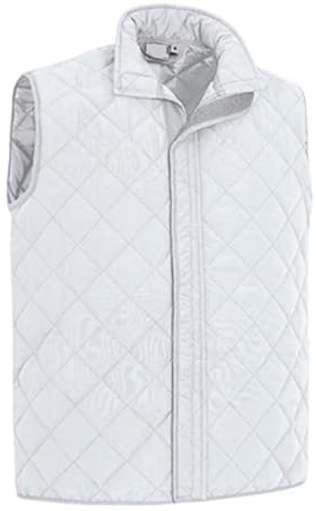 Generico Gilet termico da lavoro Bianco,impermeabile e isolante, Ideale per Celle frigorifere, Pescherie, per uso interno ed esterno nell'industria alimentare (IT, Testo, S, Regular, Regular, Bianco)