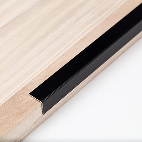 Trimold Aluminum Peel and Stick L Molding Corner Guards with 90° Angle for Wall Door Frame Cabinet Baseboard Protection and Decoration, 1.3m x 2cm (3Pcs)
