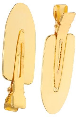 CANIGHT 1paire Clips De Coiffure Métalliques Sans Trace Pince à Cheveux Pratique Pour Styling Accessoire Doré Pour Frange