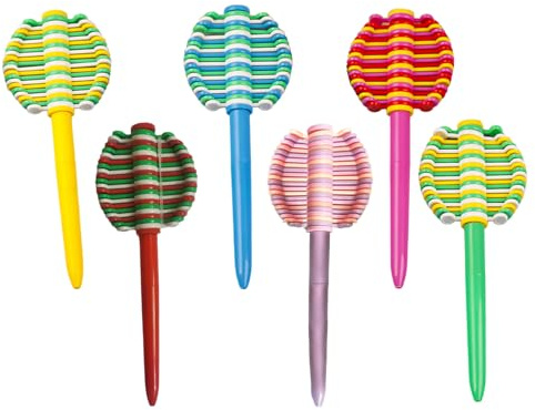 XINGLIDA 6Pcs Lustige Spinner Stift Twist Action Kugelschreiber Dekompression Stift Für Student Erwachsene Wrting Zeichnung Stress Relief