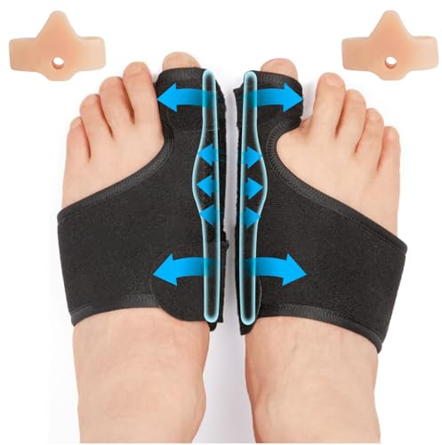 Katyjun 2x Hallux Valgus Korrektur Schiene mit 2x Zehenspreizer, Bunion Corrector