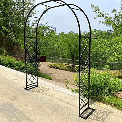 Pergola de jardin en fer forgé - 260 cm - Installation facile pour décoration de pelouse et toile de fond de mariage - Parfaite pour les soirées romantiques