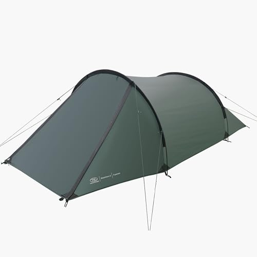 Highlander Blackthorn 2 GEN2 Scarab Green - Tenda a tunnel ultra leggera per 2 persone, con dimensioni ridotte, impermeabile e antivento per trekking, campeggio, attività all'aperto, escursionismo