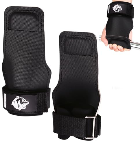 Poraceous Sangle de Tirage Musculation, Sangles de Poignet la Musculation, Gants de Soulevé de Terre et Coussinets de, pour Le Fitness, la Gym, Lentraînement de Force Comme - Homme et Femme
