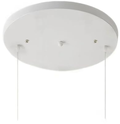 DESHOME Ø 20cm Lampenbaldachin 2 Loch Baldachin Lampe Weiß Metall Deckenrosette Matt Abdeckung Baldachin für 2 Lampen Kabelabdeckung Deckenbaldachin, für Hängeleuchte Deckenleuchte