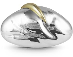 blinkgooblink Clutch silbern Damen, elegante Acryl Abend Clutch Geldbörse in Keimlingsform, Abendtasche mit Kette, Perfekt für Hochzeit, Party & Abschlussball