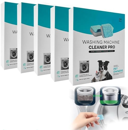 Nettoyant Machine à Laver, Tablette Lave Linge Detox, Facilement Les Résidus, La Saleté Et Les Odeurs, IngréDients Naturels Convient à Toutes Les Machines à Laver (3 pcs)