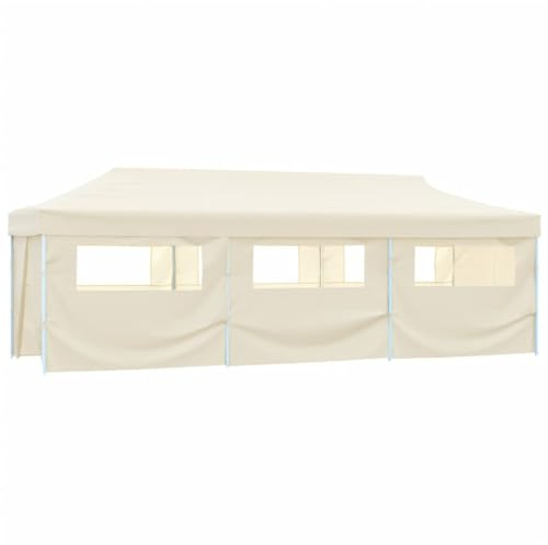 Générique Tente de réception Pliable avec 8 parois 870x291x315 cm Blanc cassé,Maison & Jardin, Pelouses & Jardins, Vie en extérieur, Structures extérieures, Auvents & abris, Crème (Poids 45.1KG)