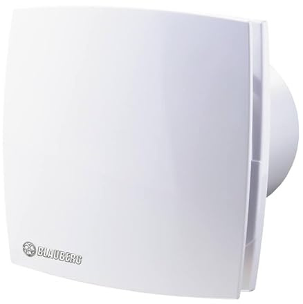 Blauberg Badlüfter mit Nachlauf Quatro C - Ø150mm - Weiß - Kompakter Ventilator für Badezimmer - Vibrationsdämpfung - 265 m³/h Kapazität
