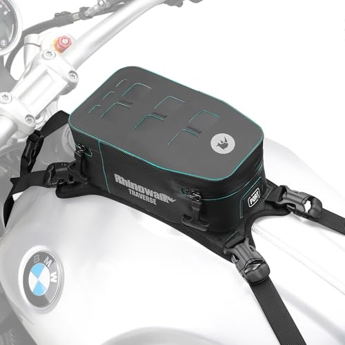 Rhinowalk Zaino da serbatoio per moto, impermeabile, custodia rigida espandibile 2 l, borsa per bagagli, zaino