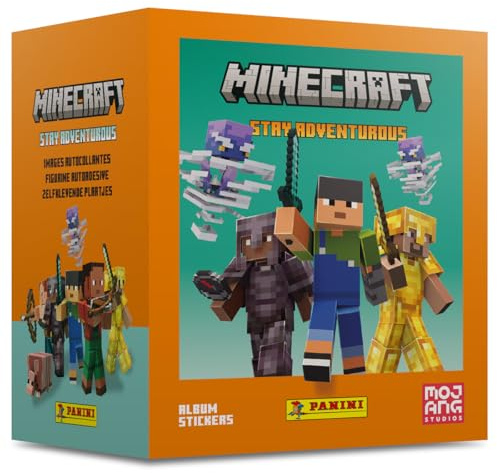 Minecraft Stay Adventurous Sticker Album Panini - Box da 36 Bustine