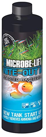 MICROBE-LIFT Nite-Out II Aquarium Bacteria for Start-up, Instantly Cycle Aquariums, Add Fish on Day 1, Rapid Ammonia and Nitrite Reducer for Freshwater & Saltwater Fish Tank, 16 Ounces (NITEH16)