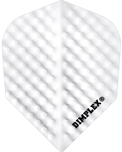 Harrows Dimplex geprägte Dart-Flights, 75 Mikrometer, Standard, 5 Sets (15 Stück) (weiß)