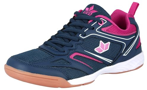 Lico Women's Airsoft Indoor Court Shoe, Marine/Pink/Weiss, 6 UK