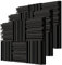 BXI Thick Acoustic Foam Panels, 30 X 30 X 5 cm 18 Pcs Broadband Sound Absorbing Foam, Dense Soundproof Padding Tile, Recording Studio Foam Absorber, Groove Decorative 3D Wall Ceiling Panel