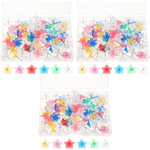 EXCEART 300 STK Reißzwecke Whiteboard-Kalender Kompakter Druckstift Pinnwand Pinnwand Sternförmig Push-pin-markierung Herzförmige Reißnägel Kartenmarkierung Einfach Plastik Notizbuch
