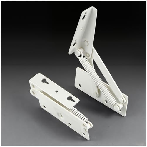 MINMHDONGX Storage Box Flip-Up Support Hinge,Heavy Duty Spring Hinge for Storage Stool,Chest,Slow Close Easy Lift Hardware (2 Pack)