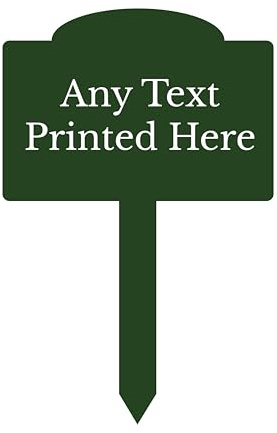 1stclassgifts [Custom] Personalised Any Text Traditional Garden Stake Spike Marker Tree Marker Garden Sign Selection Of Colours Available (UV PRINTED) (Green)