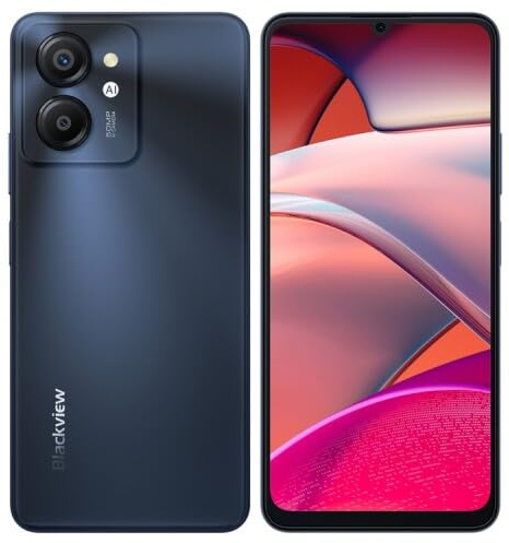 Blackview Color 8 Smartphone Libre, 16GB+256GB, 6.75 FHD+ 90Hz, Cámara 50MP+8MP, Batería 6000mAh, Tres Ranuras, Teléfono Móvil Android 13, Altavoz Smart-K Box, GPS