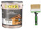 Bondex Extra Wood Stain - Oak – Suitable for Exerior Wood - Weather & UV Protection – Water Based & Fit for The Job 4 inch Large Capacity Shed and Fence Block Brush