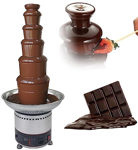 LZDOYY Electric Chocolate Fondue Fountain,Chocolate Warm Dipping Machine Warmer,4/5/6/7 Tier Melting Chocolate Fountain Tower for Children's Party,Family Gathering,Wedding,6floors
