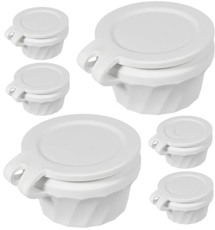 SOLUSTRE 6pcs Inverted Leak Bottle Caps for Shampoo Lotion Dispenser Replacement Bathroom Shower Gel Bottle Lids Squeeze Caps for Kitchen Condiment Jar